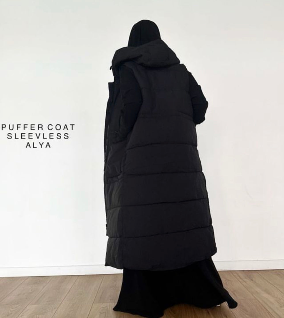 PUFFER COAT SLEEVELESS LYA ( knit )