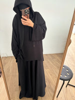 New Safar hoodie set Black knit (top + skirt )