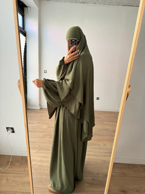 ABAYA + KHIMAR 2 LAYERS SET