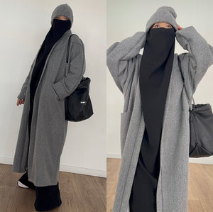 MAXI COAT COCOON knit