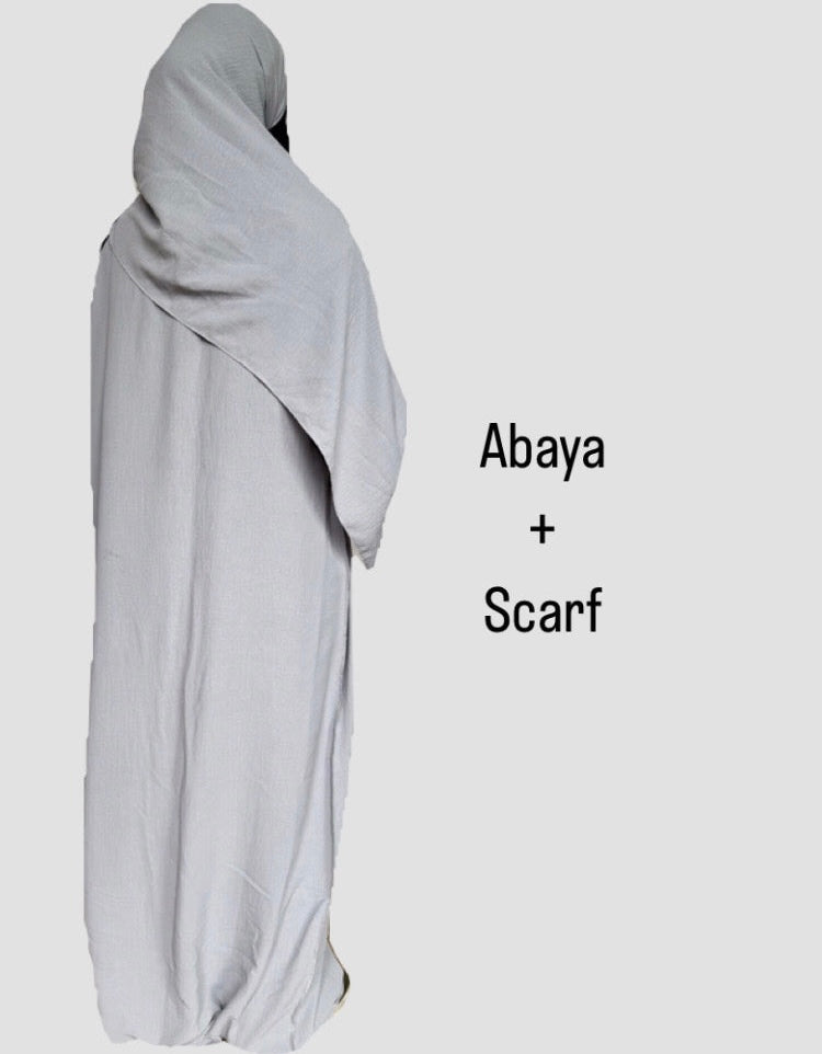 New ! SET ABAYA + SCARF AWAL (all colours)