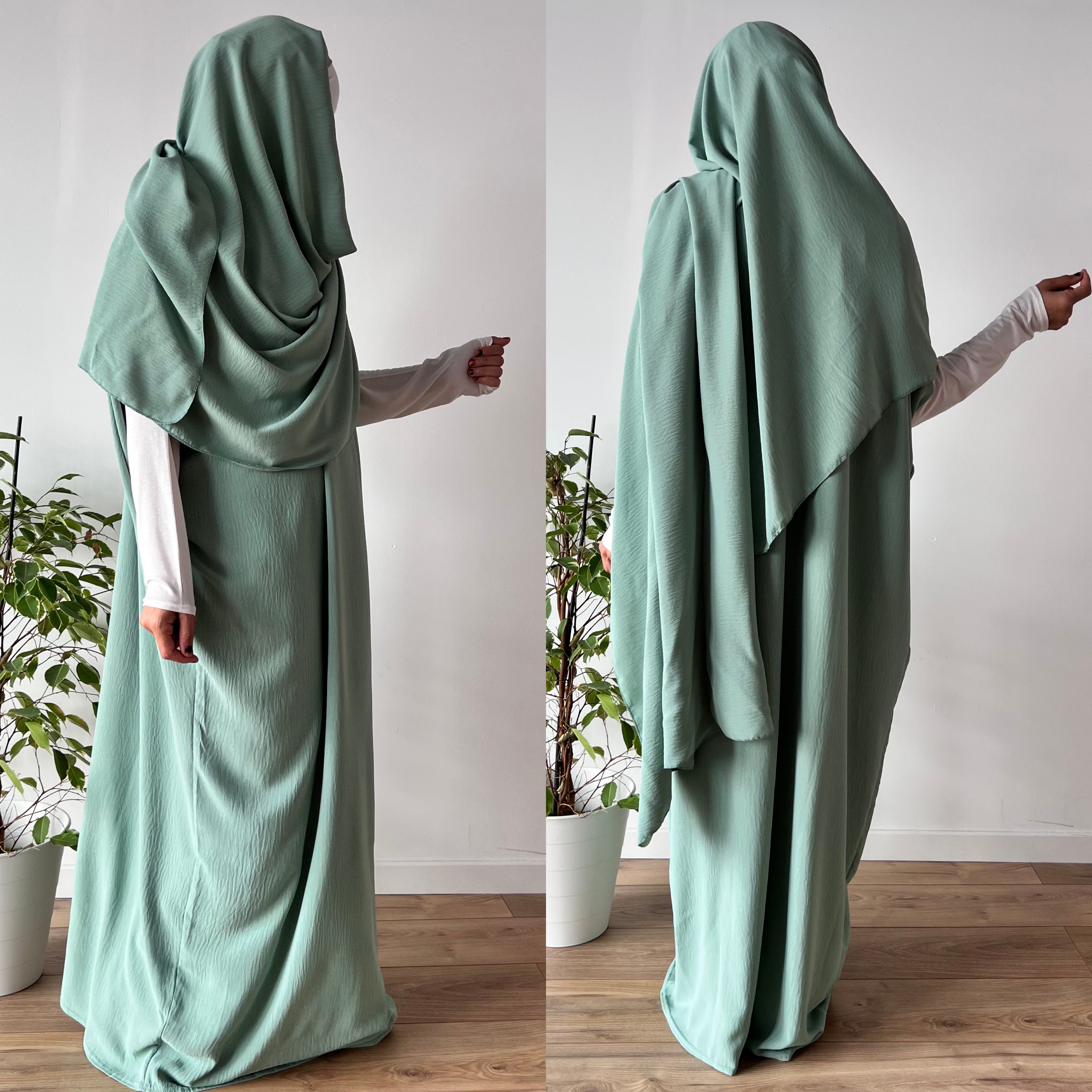 JILBAYA HAYYA ALL IN ONE : Abaya + ninja + maxi Scarf (all colors)