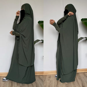 JILBAYA HAYYA ALL IN ONE : Abaya + ninja + maxi Scarf (all colors)